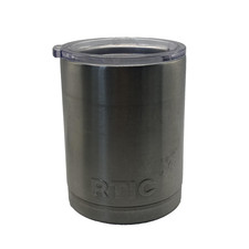 Vaso aislante de acero inoxidable RTIC plateado tapa transparente taza de bebida fría caliente