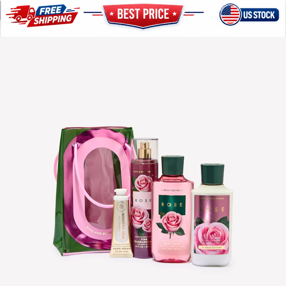 新品、バスアンドボディワークスのROSE ボディケアセット 25+ Bath & Body Works Rose Scent Bath & Body Mixed Items for sale
