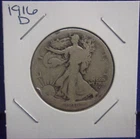1916-D 50c U.S. Walking Liberty half dollar KEY DATE
