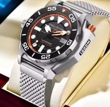 FeelNever Mens Watch Automatic Stainless Steel 1000M Waterproof Dive Watch Mens