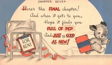 Vintage Postcard 1944 Chapter Seven Here's The Final Chapter For Rent! Comic Car