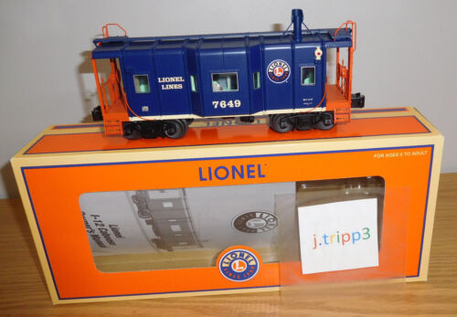 LIONEL 6-17649 LIONEL LINES I-12 CABOOSE O SCALE TRAIN SMOKE UNIT BLUE & ORANGE