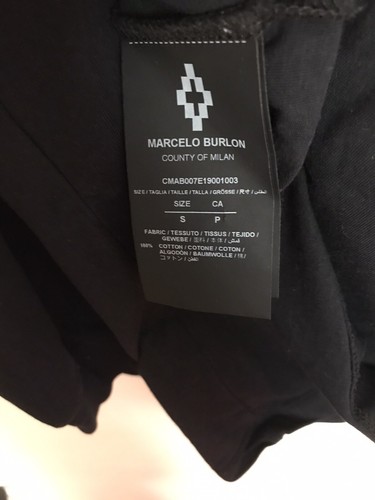 Marcelo Burlon Wing L/S T-Shirt Black Red Small (measurements In Desc) U.K. - Picture 5 of 8