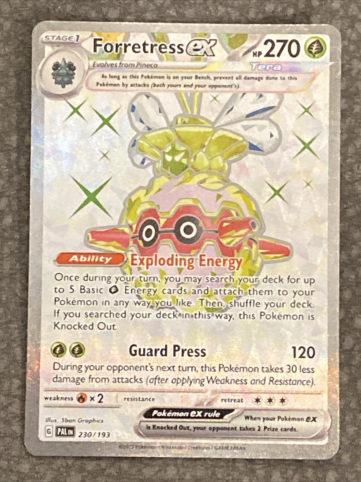 Holo Forretress EX - 230/193 Ultra Rare Paldea Evolved Pokemon TCG Card