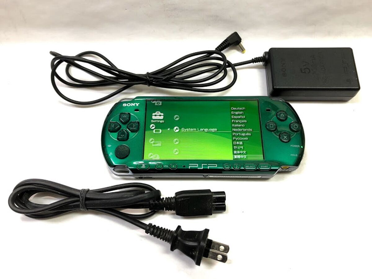 SONY PSP Playstation Portable Spirited Green PSP - 3000 SG Cable Console Set