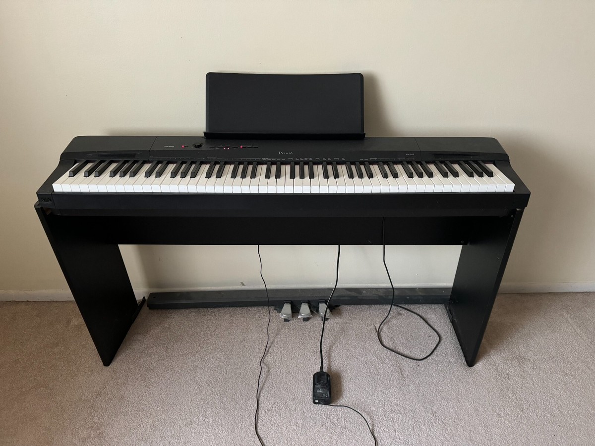 美品 カシオ PX-160 ブラック 2018年製 スタンド付き 88鍵盤 Casio Privia Px-160 Digital Piano Pro TMS Bundle- Black