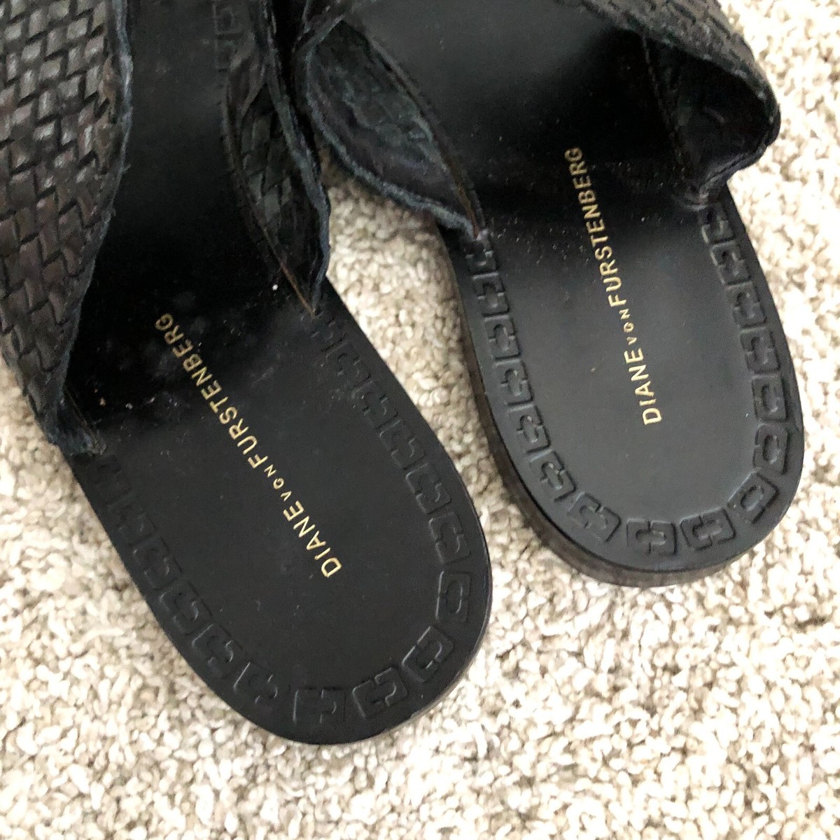 DVF Diane Von Furstenberg Chasia Woven Leather Toe Ring DVF Diane Von Furstenberg Chasia Woven Leather Toe Ring