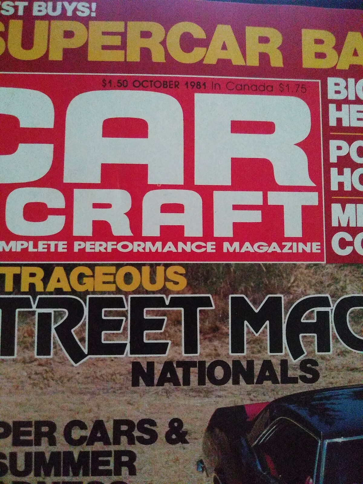 Vintage Car Craft Magazine October 1981 Outrageous Street Machine