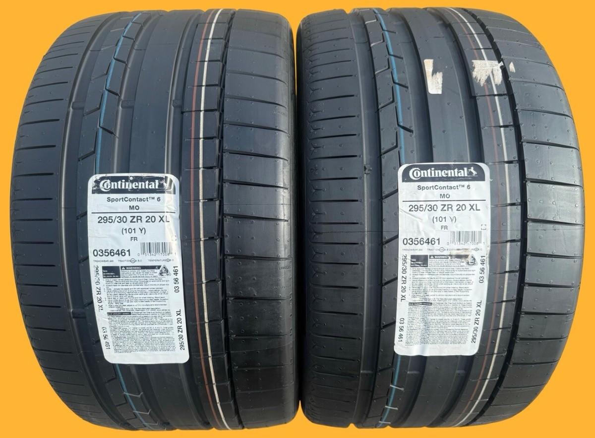 TWO BRAND NEW 295/30ZR20 101Y Continental SportContact 6 Tires