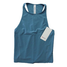 New Lululemon Size 6 Lightweight Stretch Run Tank Racerback UTYB Utility Blue