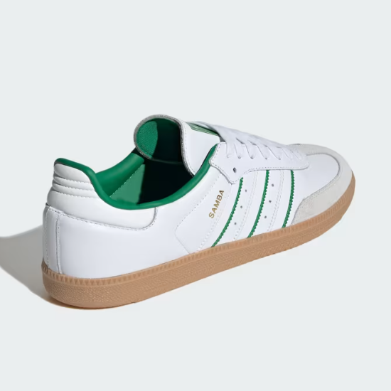 【adidas】SAMBA OG 23cm Adidas Samba OG Leather 'Crystal White/Green' - JI2044