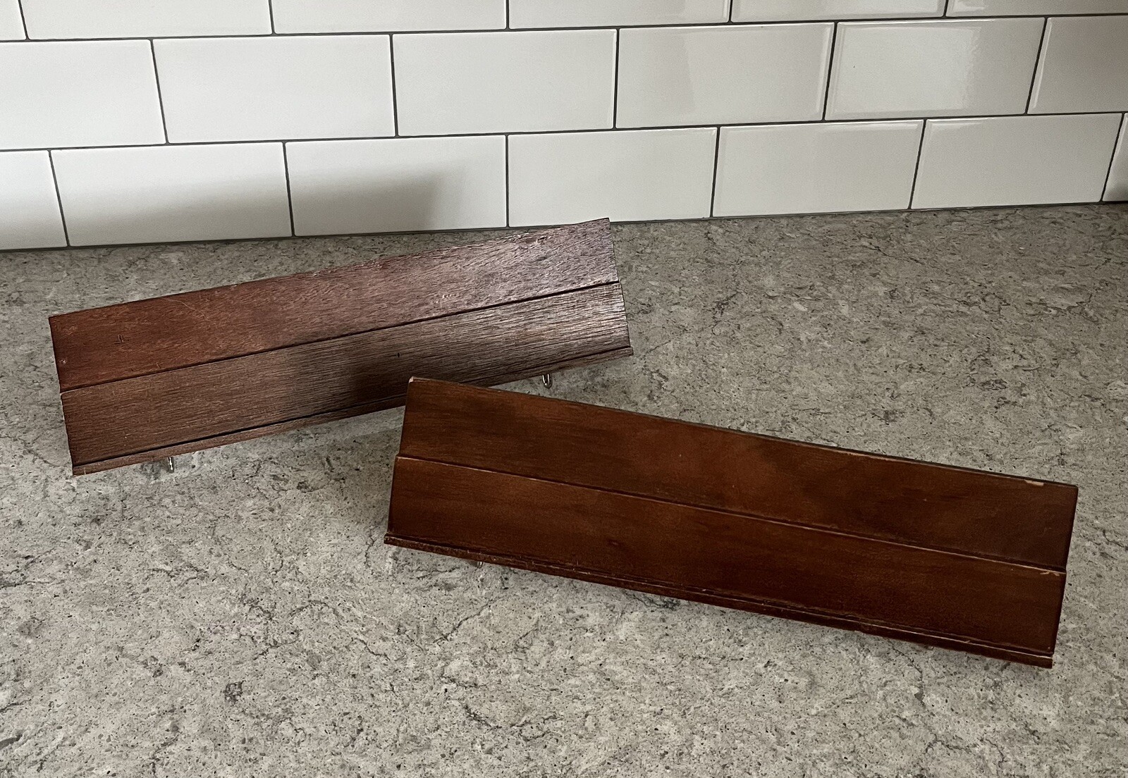 Vintage Rummikub Replacement 2 Wood Tile Trays Holders & 4 Legs eBay