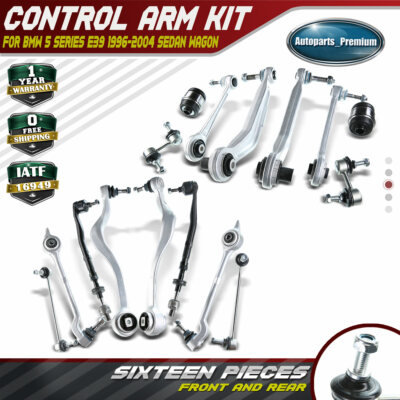 #ad 16pcs Control Arm Tie Rod Ball Joint Suspension Kit for BMW E39 525i 528i 530i $240.99