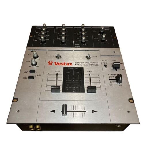 Contrôleur de mixage professionnel Vestax PMC-05 Proiii DJ mixeur argent d'occasion - Photo 1 sur 3