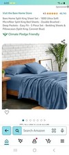 Bare Home Microfiber 7-Piece Coronet Blue Sheet Set - Split King - NEW