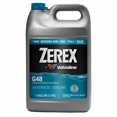 1x Gallon OEM ZEREX-G48 (BLUE) Engine Coolant Antifreeze For MERCEDES MiNi VOLVO