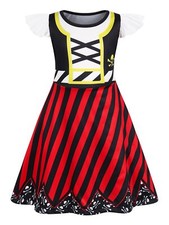 Buccaneer Costume Girls Pirate Dress up Kids Birthday Party Dress Halloween C...