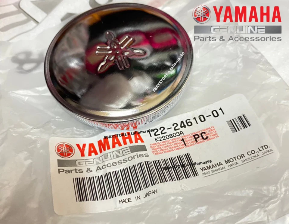 NOS YAMAHA AT1 CS3 CS5 G6 G7 L5 LS2 OEM CROMO GASOLINA TANQUE TAPA 122-24610-01-00 Foto 2 de 4