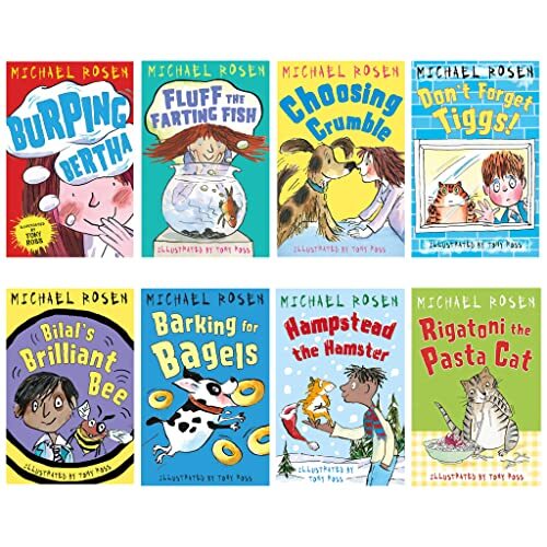 Michael Rosen 8 Books Collection(Burping Bertha, Fluff the Farti | Michael Rosen