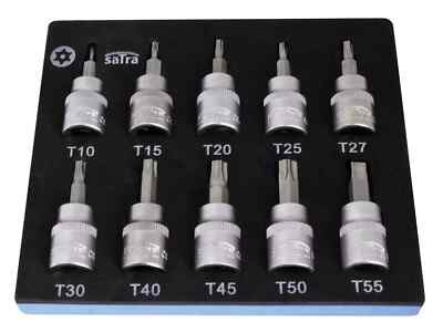Steckschlüssel Satz Bit-s Set Steck Nüsse Kfz Werkzeug für Torx Schrauben 3/8 