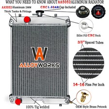 T1880-16000 2 Row Radiator For Kubota L3240DT3 L3240F3 L3240GST3 L3240HSTC3