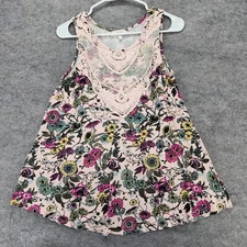 Maurices Shirt Womens Small Sleeveless Pink Floral