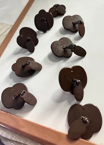 9 Vintage Rare Desk Dresser Nightstand Brass Regency Drawer Desk Pulls