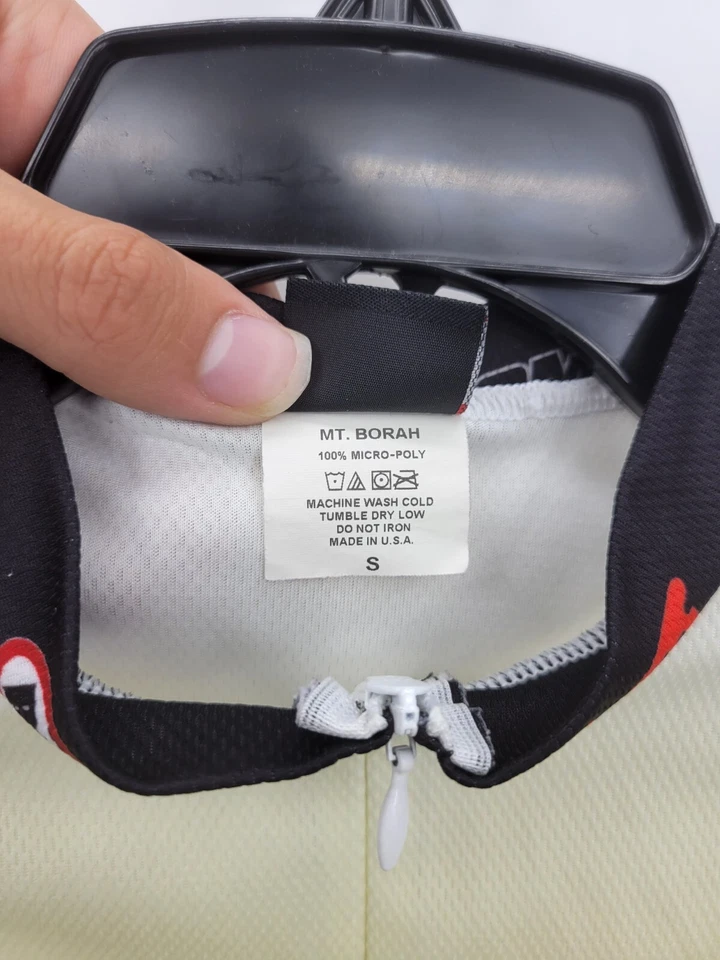 Camiseta deportiva de ciclismo Borah para mujer pequeña amarilla negra con cremallera manga corta Foto 4 de 4