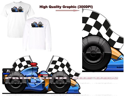 DigiRods Formula 1 F1 Alonso Race Track Car Driver Racing Cartoon Car T Shirt