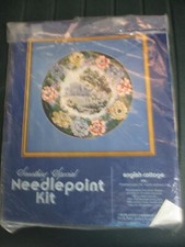 Vtg 1978 Candamar Something Special 266 English Cottage Needlepoint Canvas Kit