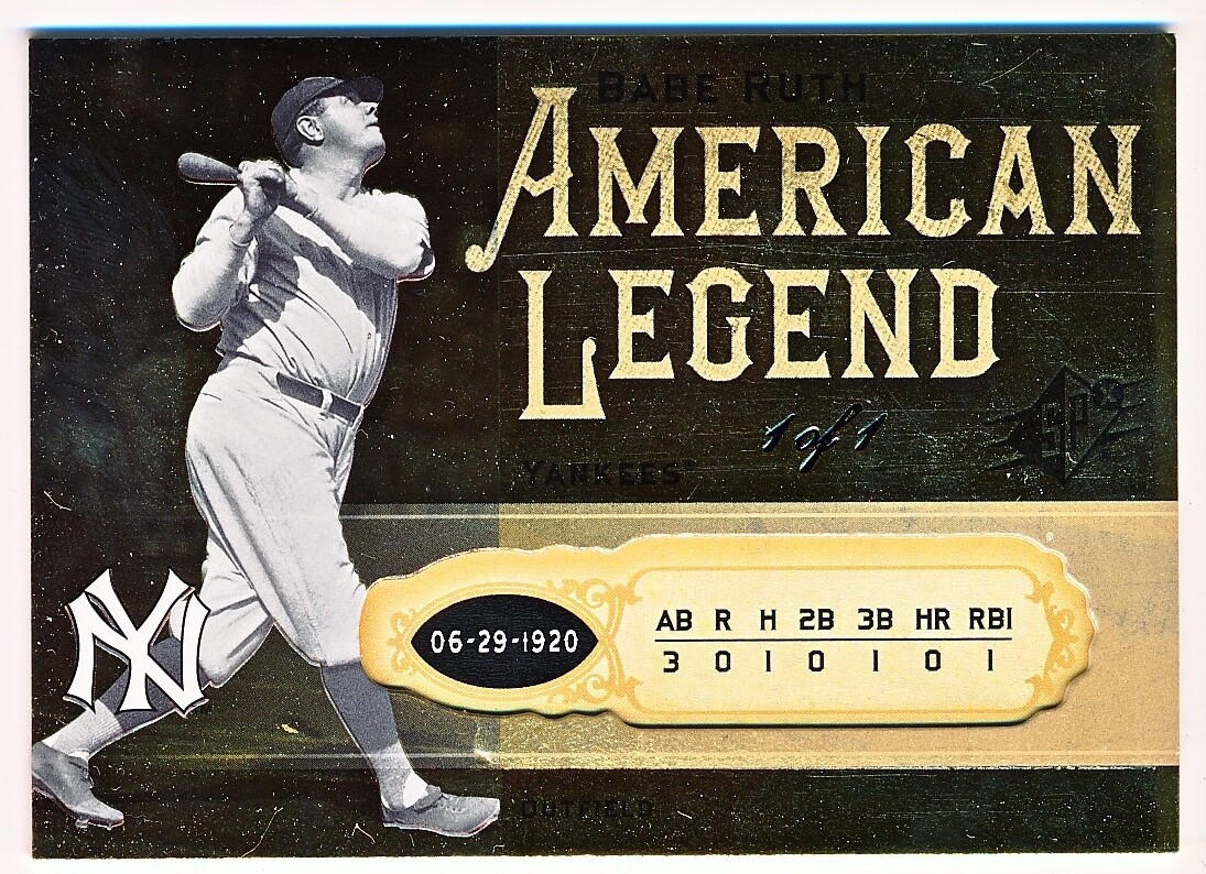 2008 SPx Babe Ruth American Legend #BR34 (1/1) | eBay