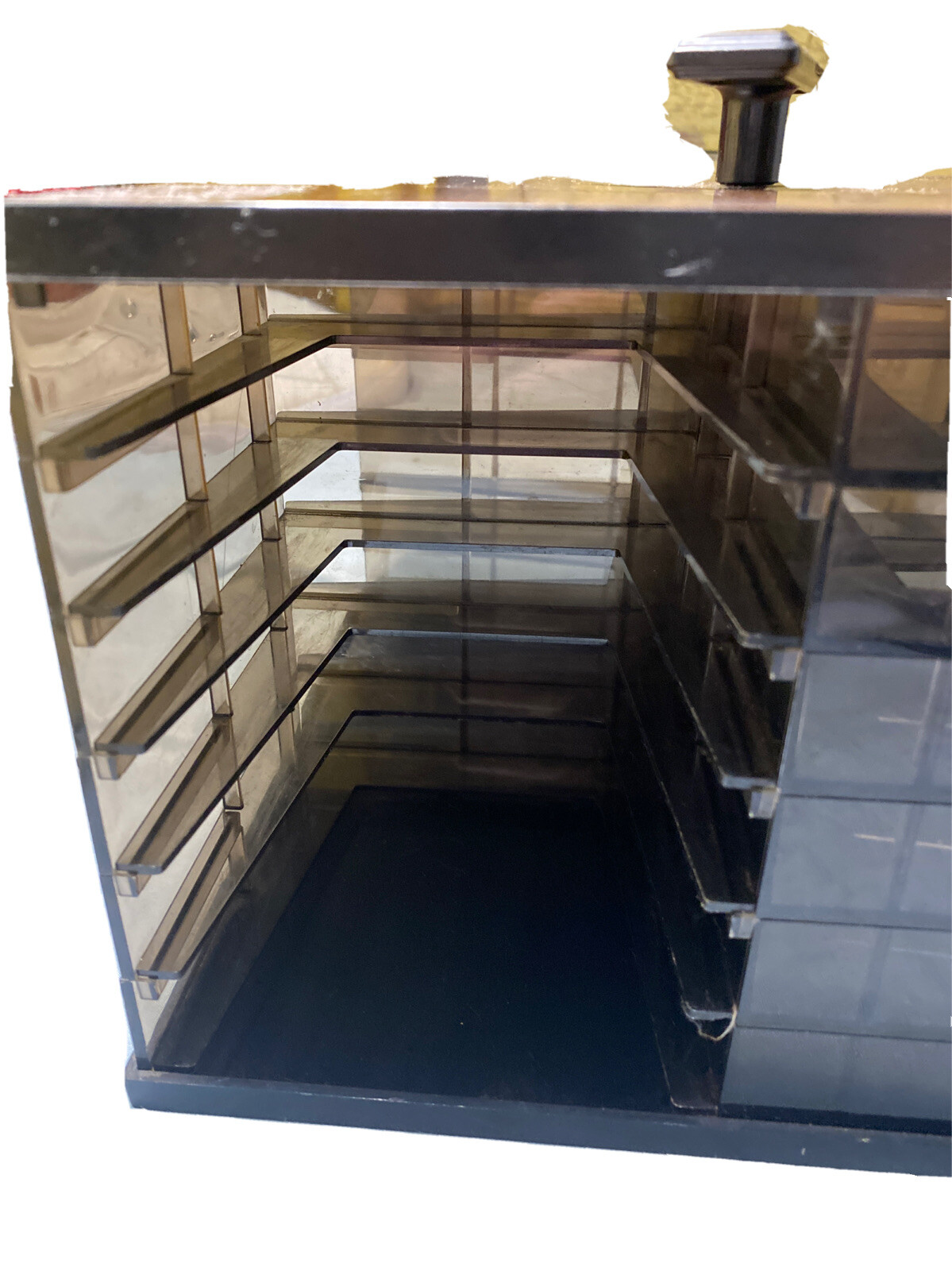 Vintage 8 Track Tape Carousel Holder Spins Holds 24 Tapes (1970 ESMOND