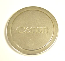 Canon silver metal 57mm inside diameter lens cap. Probably RFDR lens. Great cond
