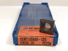 KORLOY SCMT432-C25 SCMT120408-C25 New Carbide Insert Grade PC215K 1pc