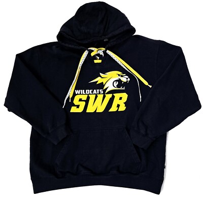 Wildcats SWR Shoreham Wading River Football Hoodie Mens Sz XL Pennent Sportswear