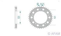 Kettenrad Alu 45-ZäHne 525-Teilung FüR Triumph Daytona 600 Bj. 2003-2004