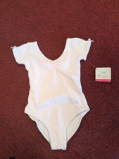 Gaynor Minden Mini Minden Baby Pink Cap Sleeve Leotard With Bows Girls Ballet