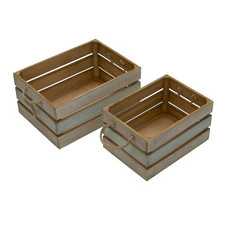 Multi-Color Crate Set of 2-15 In. and 13 In.