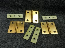 Lot of 3 Vintage Brass Organ Top Hinges with Screw Backers: 1  1/2"  X  5/8"