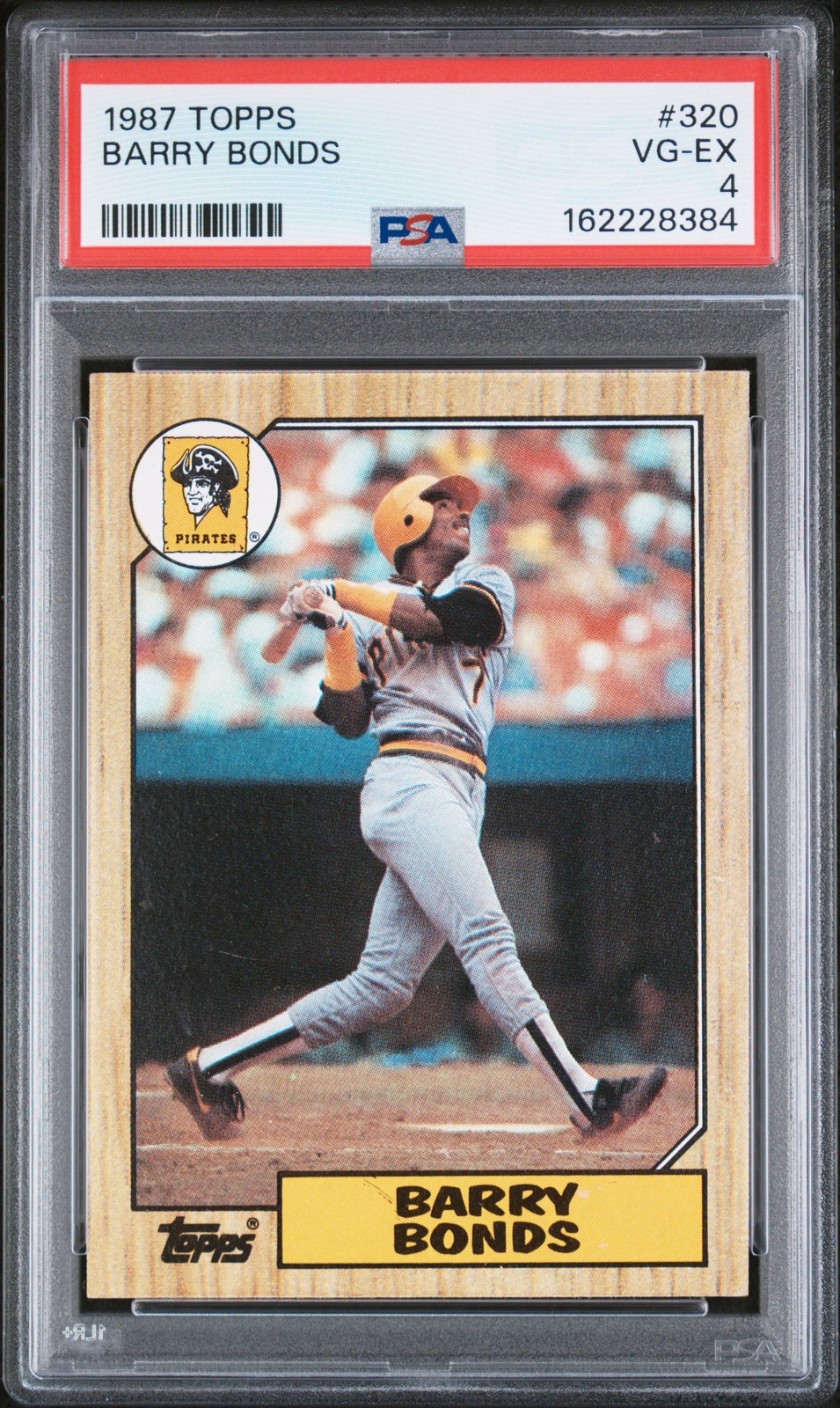 1987 TOPPS #320 BARRY BONDS ROOKIE RC PSA 4