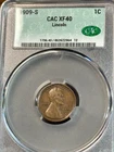 1909-S Lincoln Cent CAC XF40 Nice Best Price Ebay* CHRC