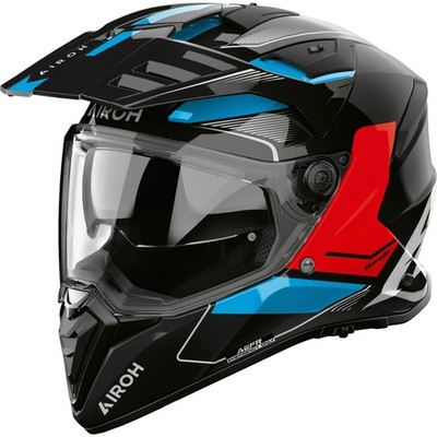 Airoh Adventure Helm Bandit Tune - Blau/Rot Gloss