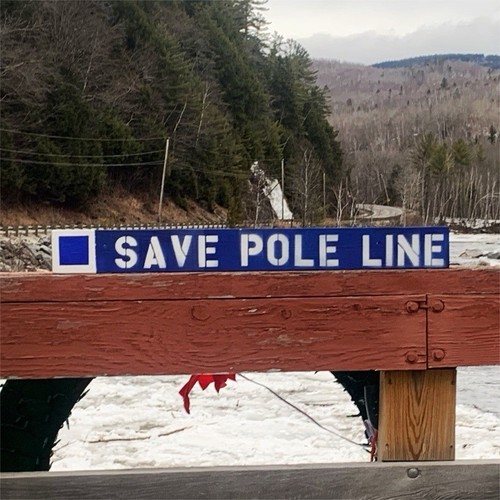 Save Pole Line Ski Trail Sign - Sugarloaf, Maine 