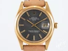 *Rare* Rolex 18K Oyster Perpetual Date GRAY DIAL  Watch 1500 UNPOLISHED w/ Box
