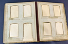Vintage photo album with side strip is velvet winter scene — photo 8