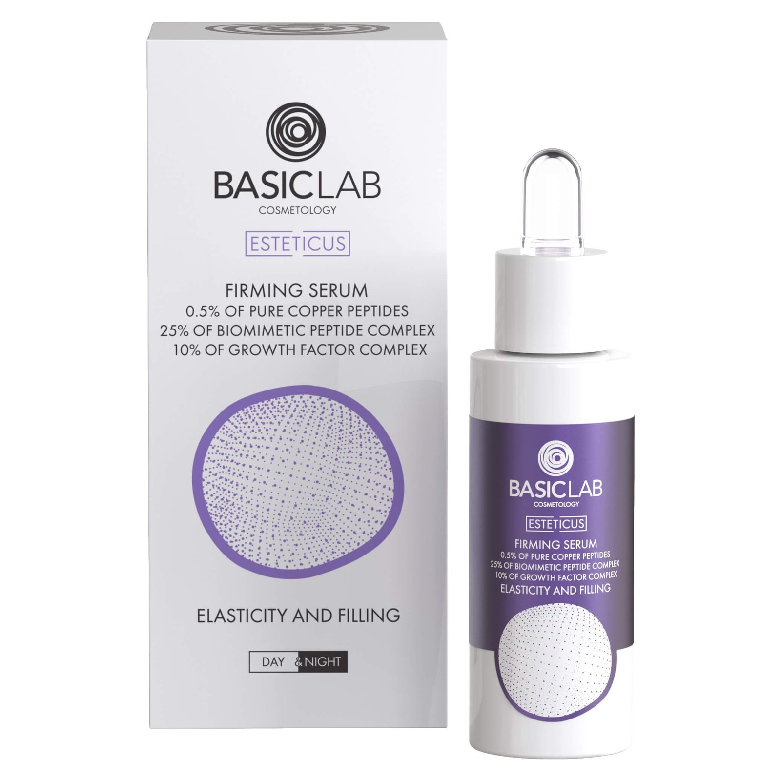 BasicLab Firming Serum 0.5% Pure Copper Peptides Loss of Firmnes Anti-Aging 30ml