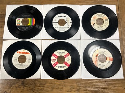 12 Assorted 45rpm Records Generic Sleeves Some Promos And Radio Copies LOT-1