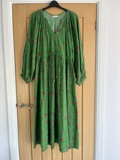 Boho Folk Midi Dress Indian Ocean for Urban Outfitters UK10 Pockets
