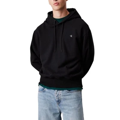 Calvin Klein Jeans Sweat à Capuche pour Homme Cotton Terry Noir - Photo 1/3