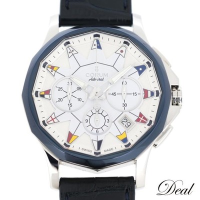 Gebrauchte funktionierende Corum Admirals Cup Legend 42 Chronograph Herrenuhr...